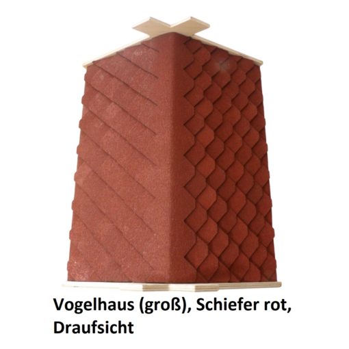 23.230-02 Vogelhaus (groß), Schiefer rot - 5